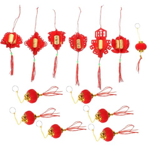 Ensemble de 6 pendentifs et bonsaïs décoratifs à suspendre pour le Nouvel An chinois
