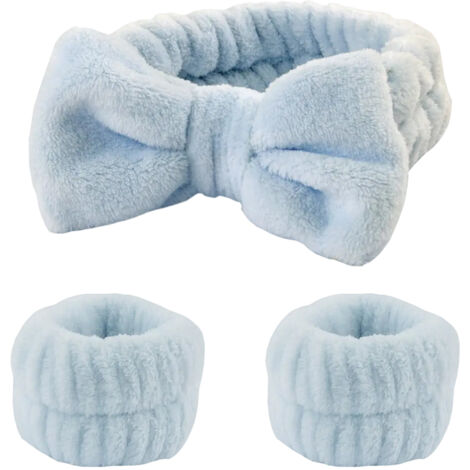 Ensemble de 6 pièces pour spa : bracelet, bandeau, élastique à cheveux et bracelet.