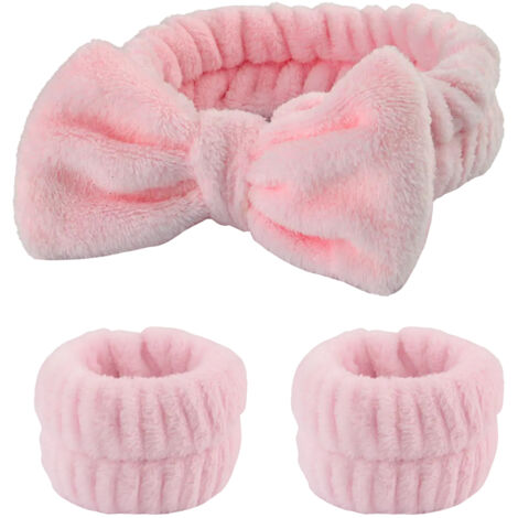 Ensemble de 6 pièces pour spa : bracelet, bandeau, élastique à cheveux et bracelet.