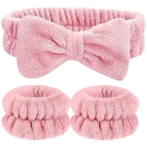 Ensemble de 6 pièces pour spa : bracelet, bandeau, élastique à cheveux et bracelet.