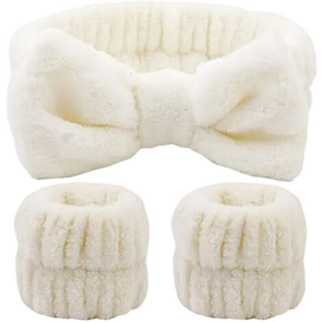 Ensemble de 6 pièces pour spa : bracelet, bandeau, élastique à cheveux et bracelet.