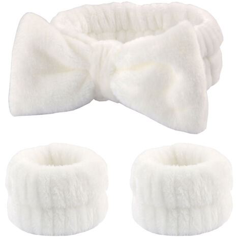 Ensemble de 6 pièces pour spa : bracelet, bandeau, élastique à cheveux et bracelet.