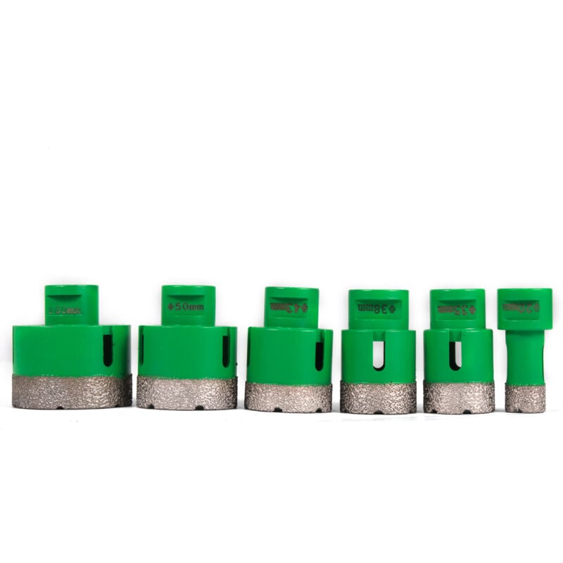 Mophorn - Ensemble de 6 scies cloches diamantées forets diamantés M14 20/35/38/43/50/60 mm, forets filetés M14 précis pour un perçage précis dans les