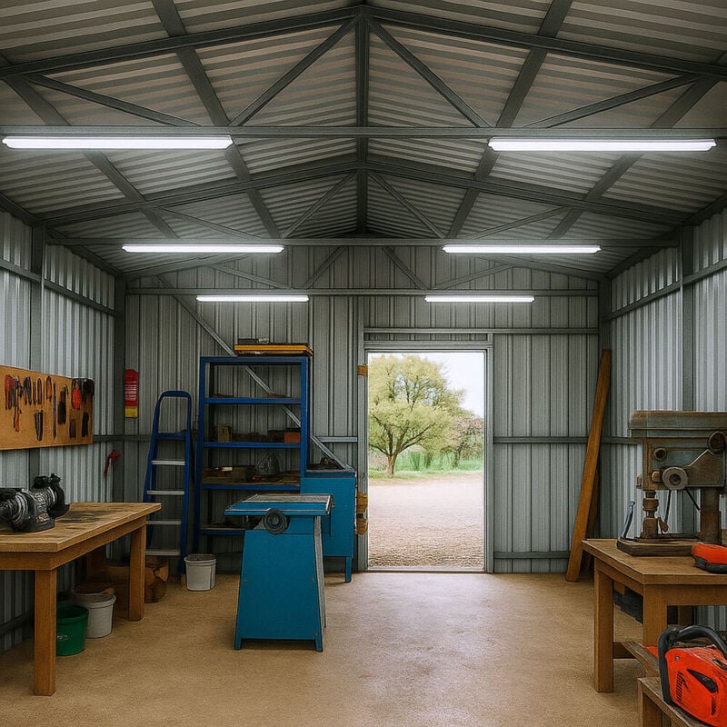 Luminaire led étanche à l'humidité 150 cm Luminaire de sous-sol Luminaire de baignoire 3840 lumens 48 watts blanc froid lot de 6