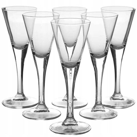 Ensemble de 6 verres à liqueur en verre de 55 ml et 15 cm