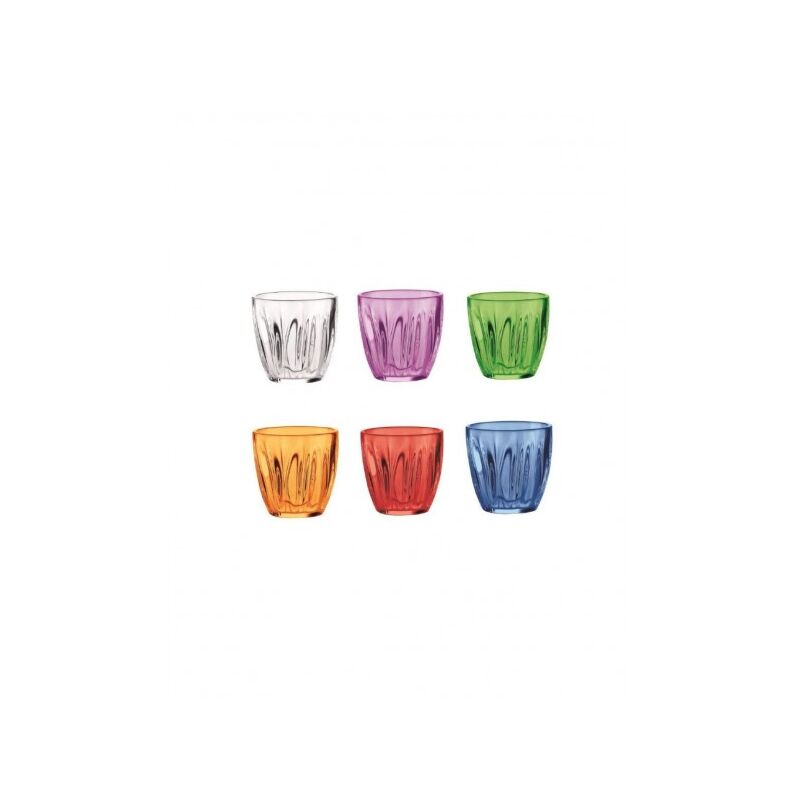 Ensemble de 6 verres multicolores