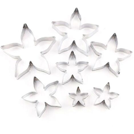 Ensemble de 7 emporte-pièces en acier inoxydable en forme de calice de fleur, moules pour fondant et biscuits