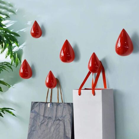 Ensemble de 7 patères murales créatives en forme de goutte d'eau