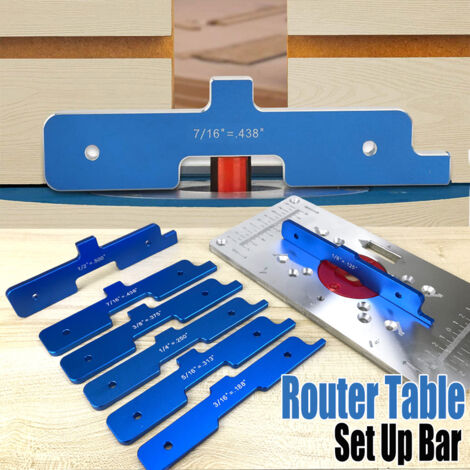 Ensemble de 7 pièces pour fraiseuse à bois, comprenant un bloc de réglage, une tige de réglage pour scie circulaire et une tige de réglage pour table de défonceuse, 7 pièces, 410 g.