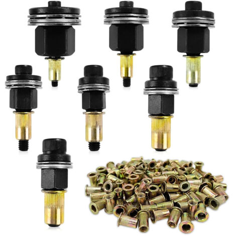 Ensemble de 77 pièces Écrous à tête de Rivet à Main, Convient au Kit de Tête de Rivet à Main M3 M4 M5 M6 M8 M10 M12