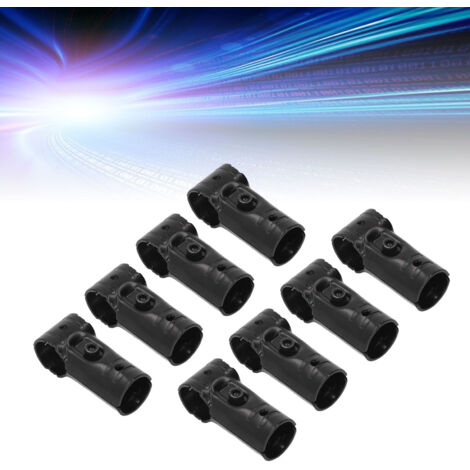 Ensemble de 8 Attaches en T pour Tube 28mm avec Boulons et Ecrous, Destiné aux Grilles à Mailles et Garde-Corps [FIXATION METAL]