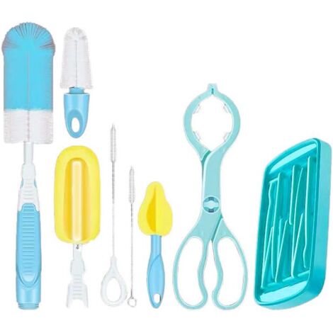 Ensemble de 8 brosses pour biberons Brosse de nettoyage Brosse pour biberons, tasses, théière-Fei Yu