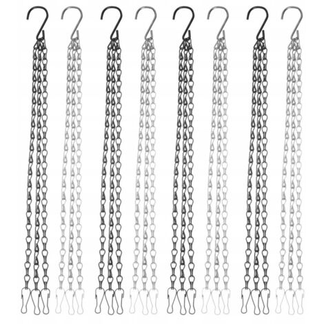 Ensemble de 8 chaînes de suspension multifonctionnelles, convenant à une utilisation au jardin et à l'intérieur.