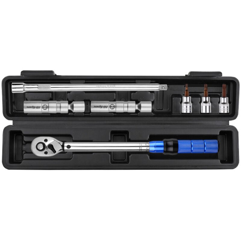 Lifcausal - Ensemble de 7 clés dynamométriques à cliquet 3/8 pouces 10-60 N.m Outil de retrait de manchon de bougie d'allumage ultra-mince Clé