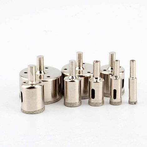 Ensemble de 8 fraises diamantées 10-50mm pour perçage carrelage et marbre