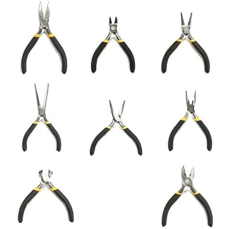 Ensemble de 8 mini-pinces à bec long pour couper les extrémités de fils