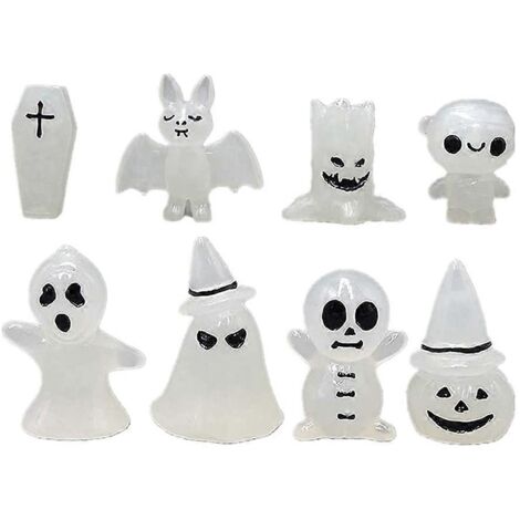 Ensemble de 8 ornements lumineux miniatures de gnomes pour aquarium, terrasse ou balcon, décoration en résine.