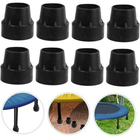 Ensemble de 8 pièces de coussinets de pied de trampoline, accessoires, embouts de poteaux de trampoline en caoutchouc, manchons en caoutchouc de trampoline, réparation de trampoline, pieds de trampoli