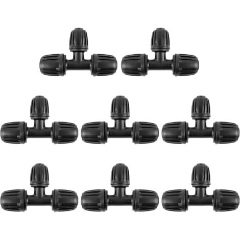 Ensemble de 8 raccords en t de 20 mm pour tubes de raccordement de 20 mm, raccords en t antichute