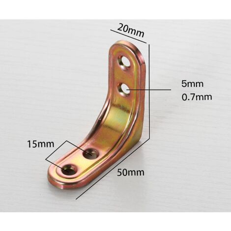 Ensemble de 8 supports d'étagère en métal, 5 cm x 5 cm, support robuste pour tables, chaises et meubles