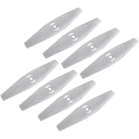 Ensemble de 8 têtes de rechange en métal pour lames de scie de tondeuse à gazon, adaptées aux tondeuses à gazon sans fil, comprenant des accessoires pour batterie et chargeur, ainsi que des accessoire