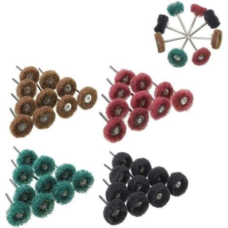 Ensemble de 80 meules de polissage abrasives pour meule abrasive de 1 pouce / 25 mm pour outil rotatif Dremel grain 80/150/240/300