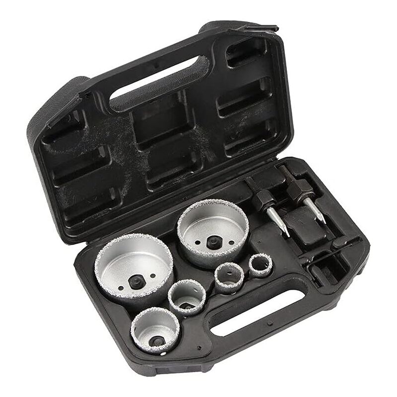 Ensemble de 9 forets 22 - 73mm haute vitesse en acier au carbure pointe de la lame de scie Metal Drill Hand Woodworking Cutter bits