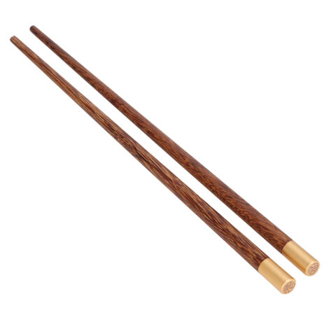Ensemble de baguettes réutilisables en wengé - 5 paires - Idée cadeau haut de gamme pour la cuisine