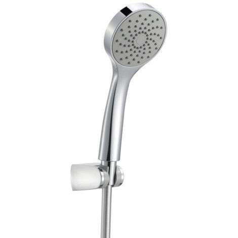 Ensemble de baignoire Nemo Start Lugo avec support réglable avec boutons anti-calcaire 1 jet anti-rayures raccord universel anti-coudé chromé