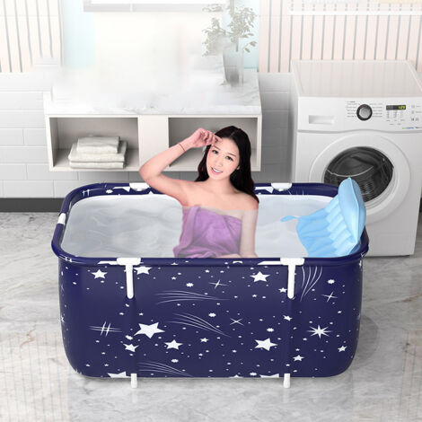 Ensemble de baignoire Portable pliant multifonctionnel épaissir Spa baignoire de trempage pour Salon à domicile Type 1 dossier siège pompe de gonflage