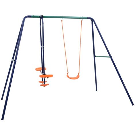 Ensemble de balançoire 3 places Acier vidaXL
