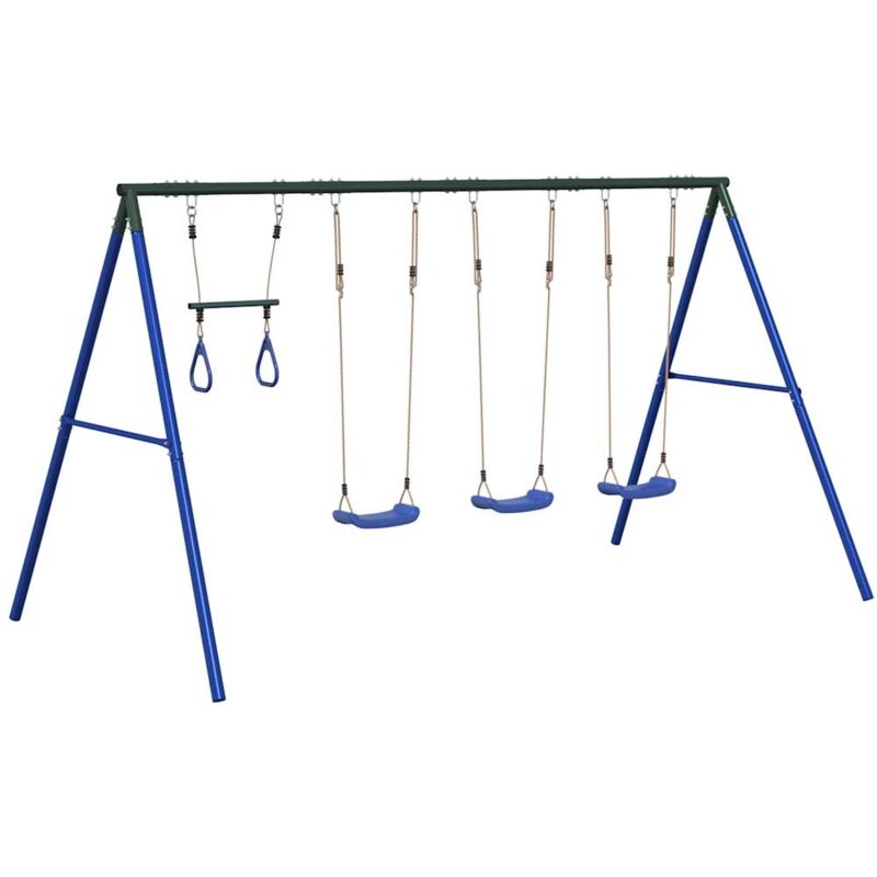 Vidaxl - Ensemble de balançoire d'extérieur avec balançoires et trapèze