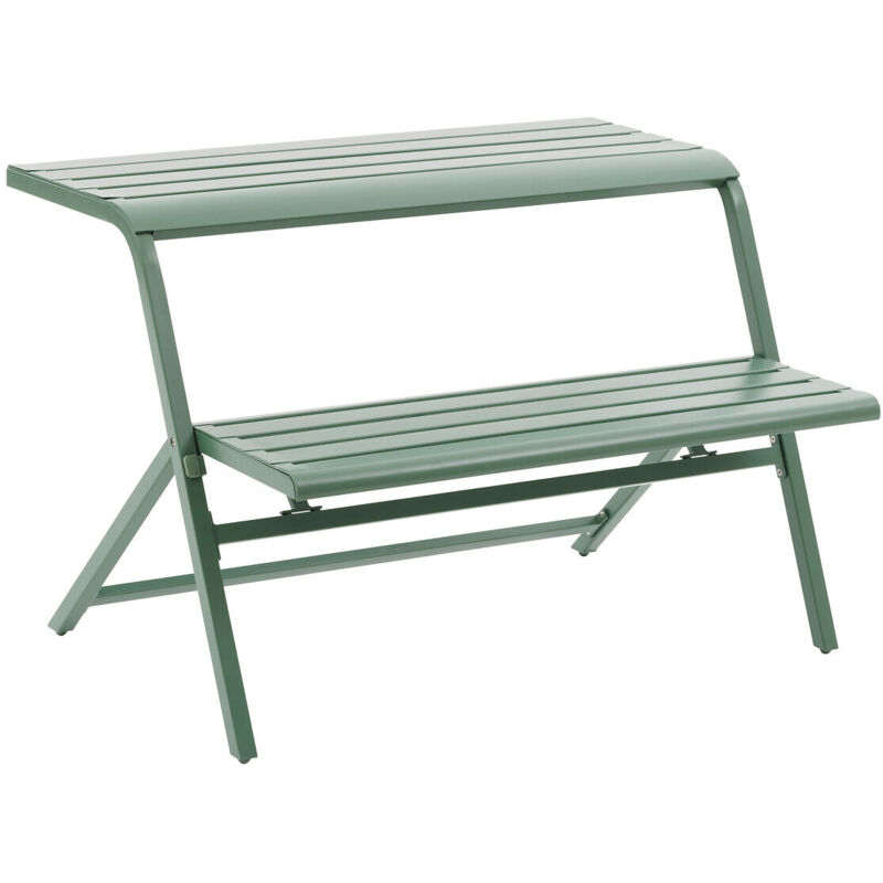 Hesperide - Ensemble de balcon Drilia vert olive 2 places en acier - Hespéride