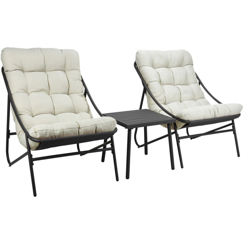 Ensemble de balcon Richardson 131, Anthracite + Beige, 0x0x0cm, Tapisserie