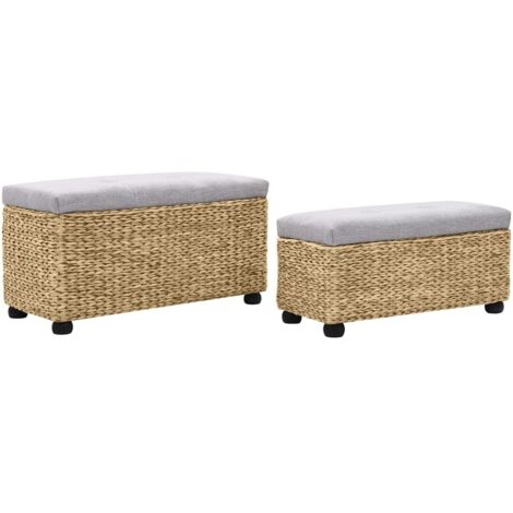 Ensemble de banc lot de 2 Jacinthe d'eau Gris CFW249166