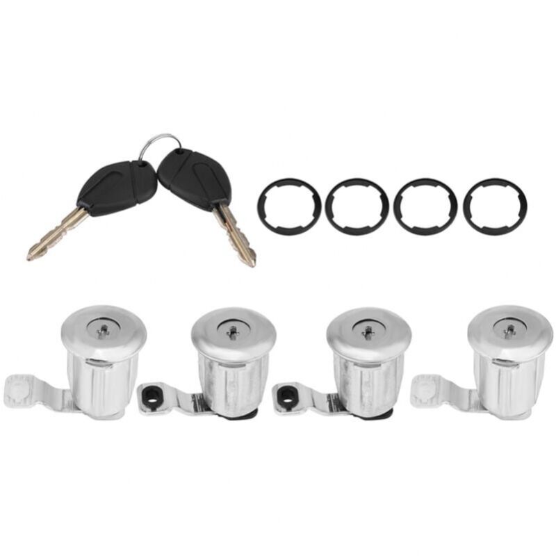 Ensemble De Barillet De Serrure De Porte De Voiture Avec Clés Adaptées Pour Partner Berlingo Xsara Remplacer Oem 252522 9170.g3 9170.cw(4 Barrels)(4