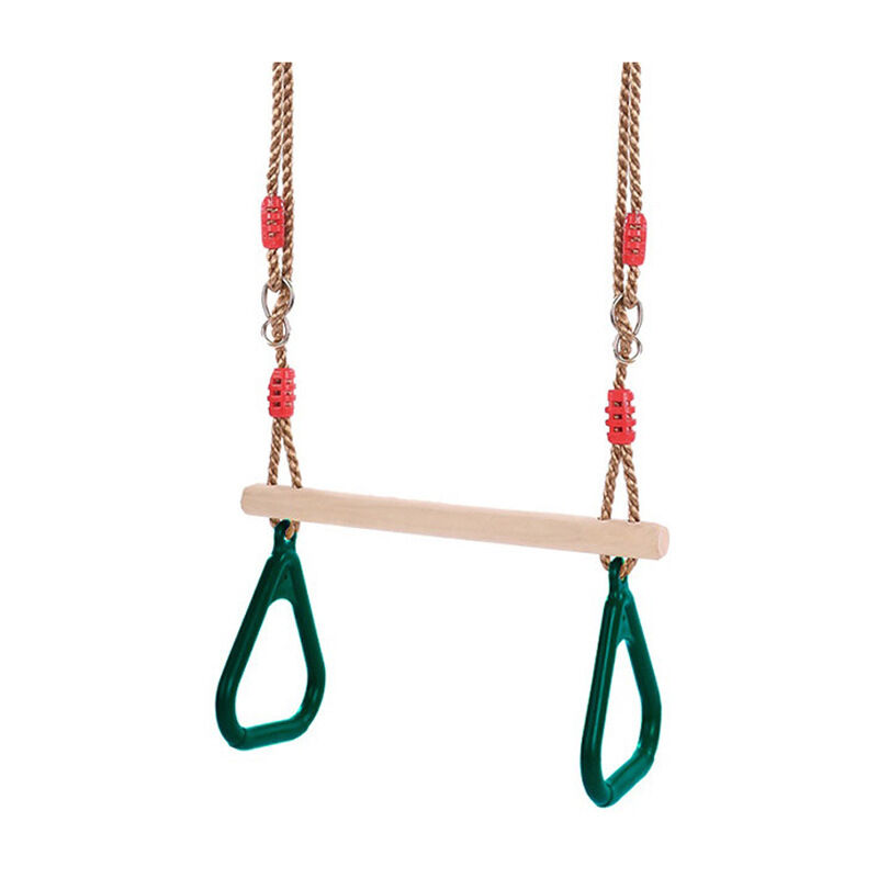 Ensemble De Barres Pivotantes en Bois Anneaux De Fitness Équipement De Balançoire