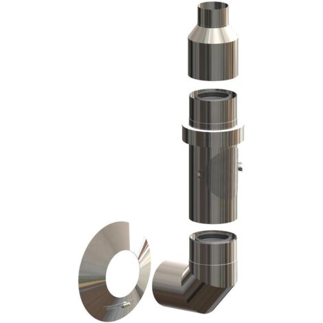 Ensemble de base Atec IronPoly pour installation AW, acier inoxydable brut DN 80/125