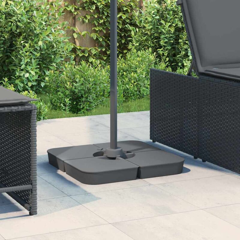 Set Base Per Ombrellone 4 Pz Con Supporto A Croce 100 Kg Pp - Vidaxl
