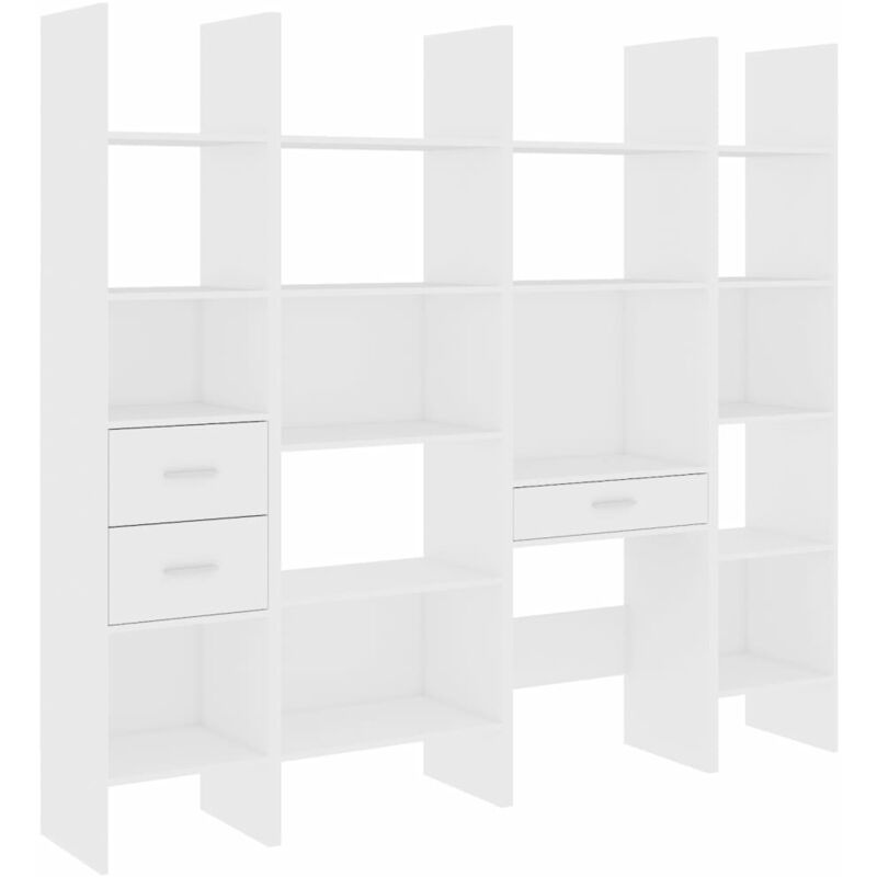 Vidaxl - Ensemble de bibliothèque Aggloméré 4 pcs Blanc