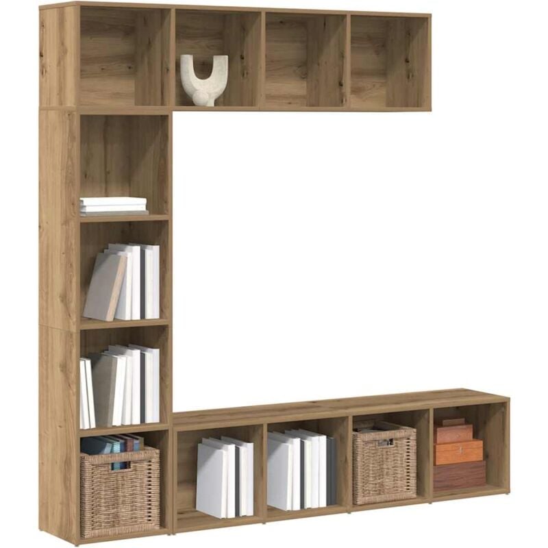 Vidaxl - Bibliothèques 3 pcs chêne artisanal bois d'ingénierie