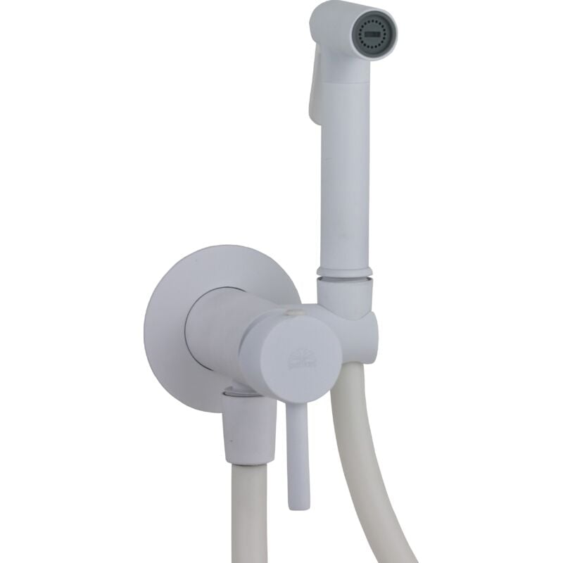 Paffoni - Ringo West - Ensemble mitigeur encastré avec douchette de bidet, blanc mat ZDUP110BO