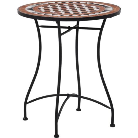 Ensemble de bistro 3 pcs  Mobilier de jardin mosaïque Carreau céramique Terre cuite