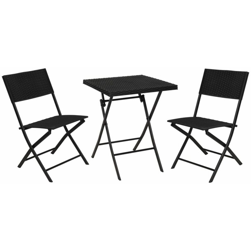 Ensemble de bistro de jardin 3 pcs motif de l'osier Progarden