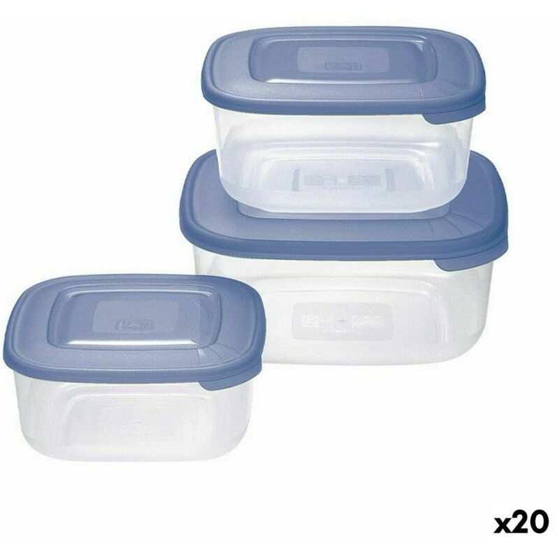 Tontarelli - Set of lunch boxes square 3 pieces (20 pieces)
