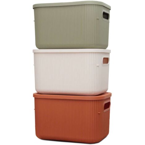 Ensemble de boîtes de rangement Set Light Vert Tile Rouge Cream