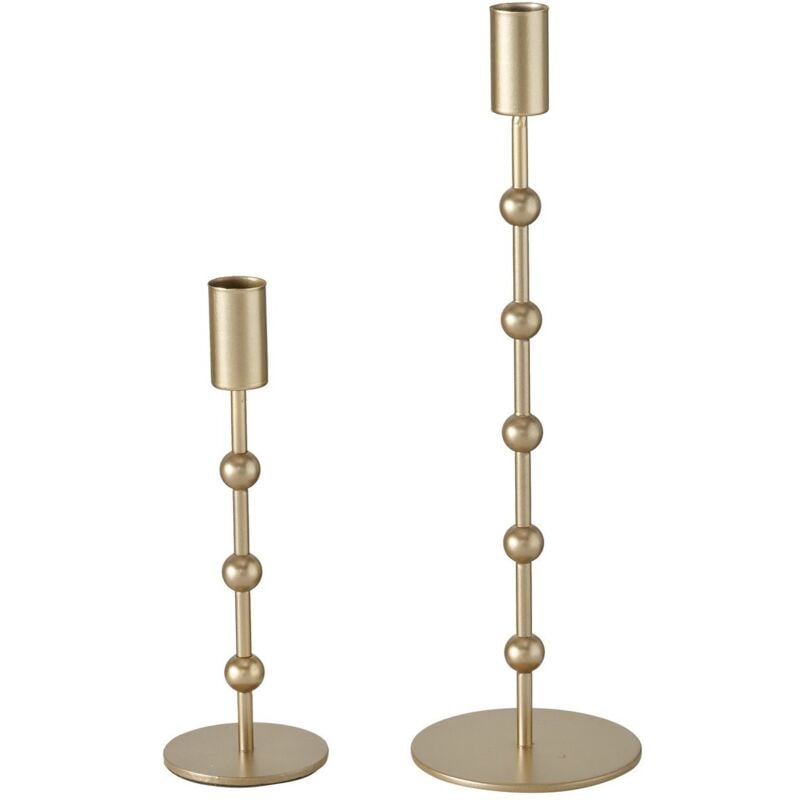 Ensemble de bougeoirs de couleur dorée, kimberly