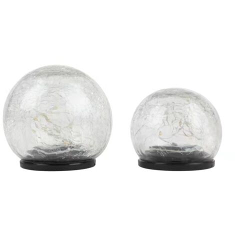 Ensemble de boule de verre solaire lumières de jardin Lampe solaire blanc chaud