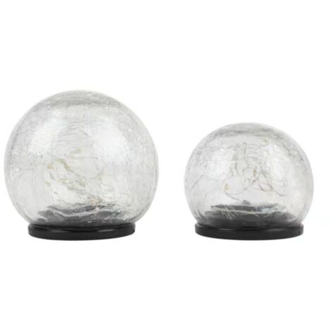Ensemble de boule de verre solaire lumières de jardin Lampe solaire blanc chaud