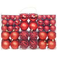 Ensemble De Boules De Noël 100 Pcs 6 Cm Rouge 245710